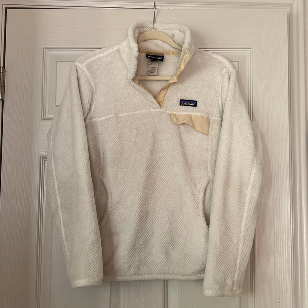 Patagonia Snap-T Fleece Pullover White Medium